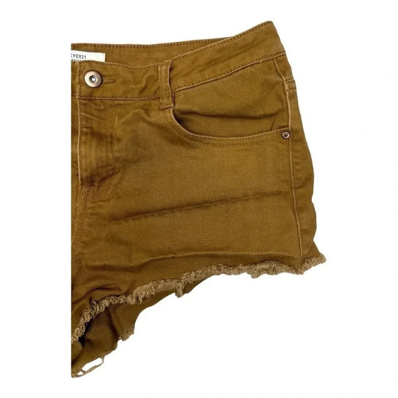 Forever21 Premium Brown Denim Shorts US Size 30 - Picture 3 of 5